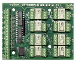 Miniatur 8-fach Optokoppler-Relaisplatine, 12Volt "OPTOKO8M12"